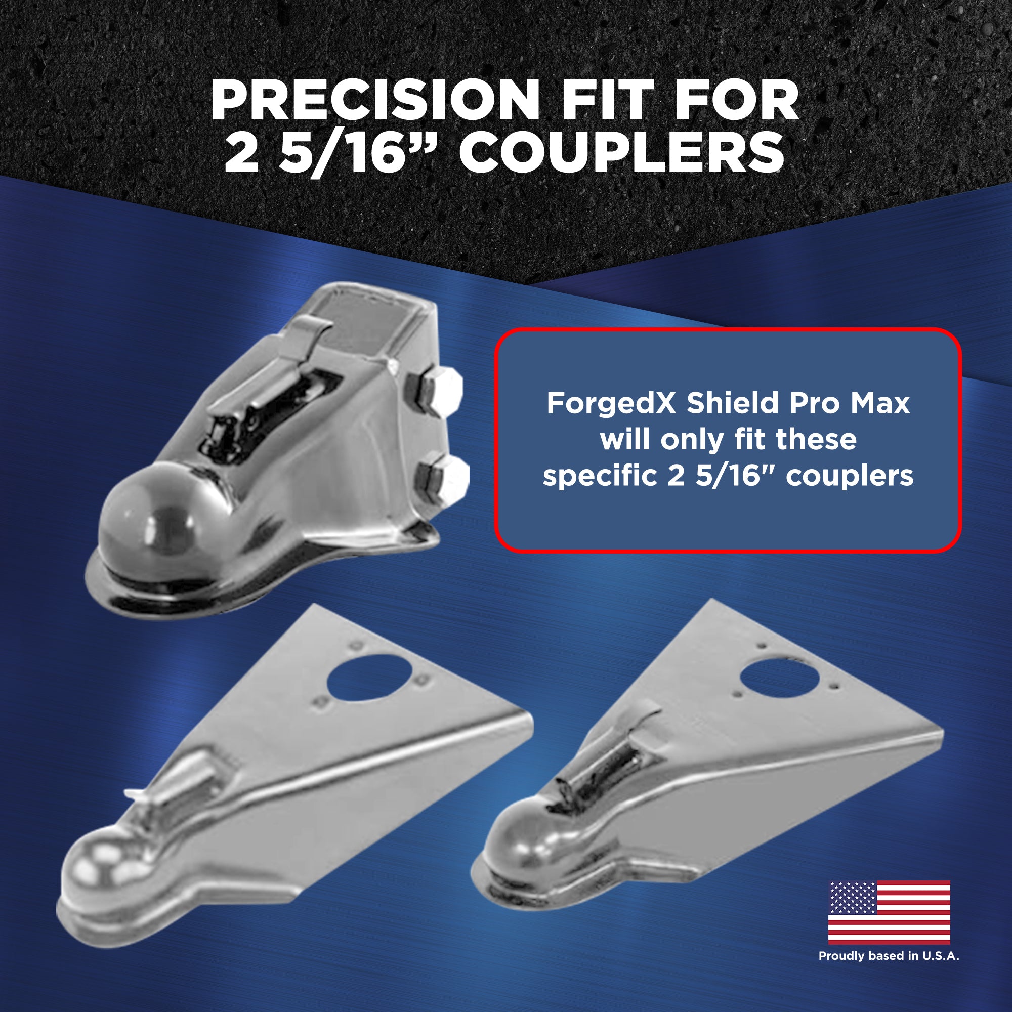 ForgedX Shield Pro Max Heavy-Duty Trailer Coupler Lock (Silver)