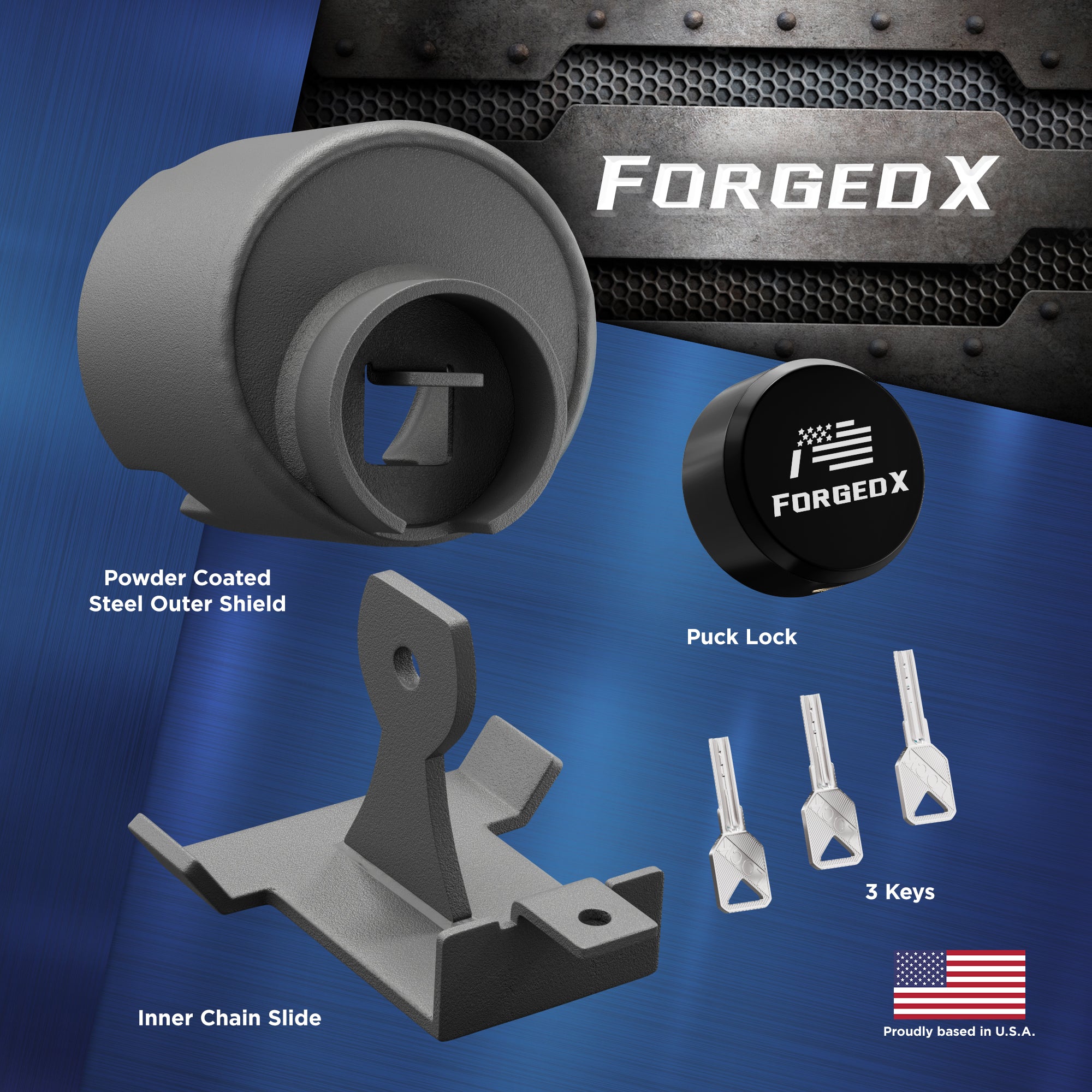 ForgedX Shield Pro Max Heavy-Duty Trailer Coupler Lock (Black)