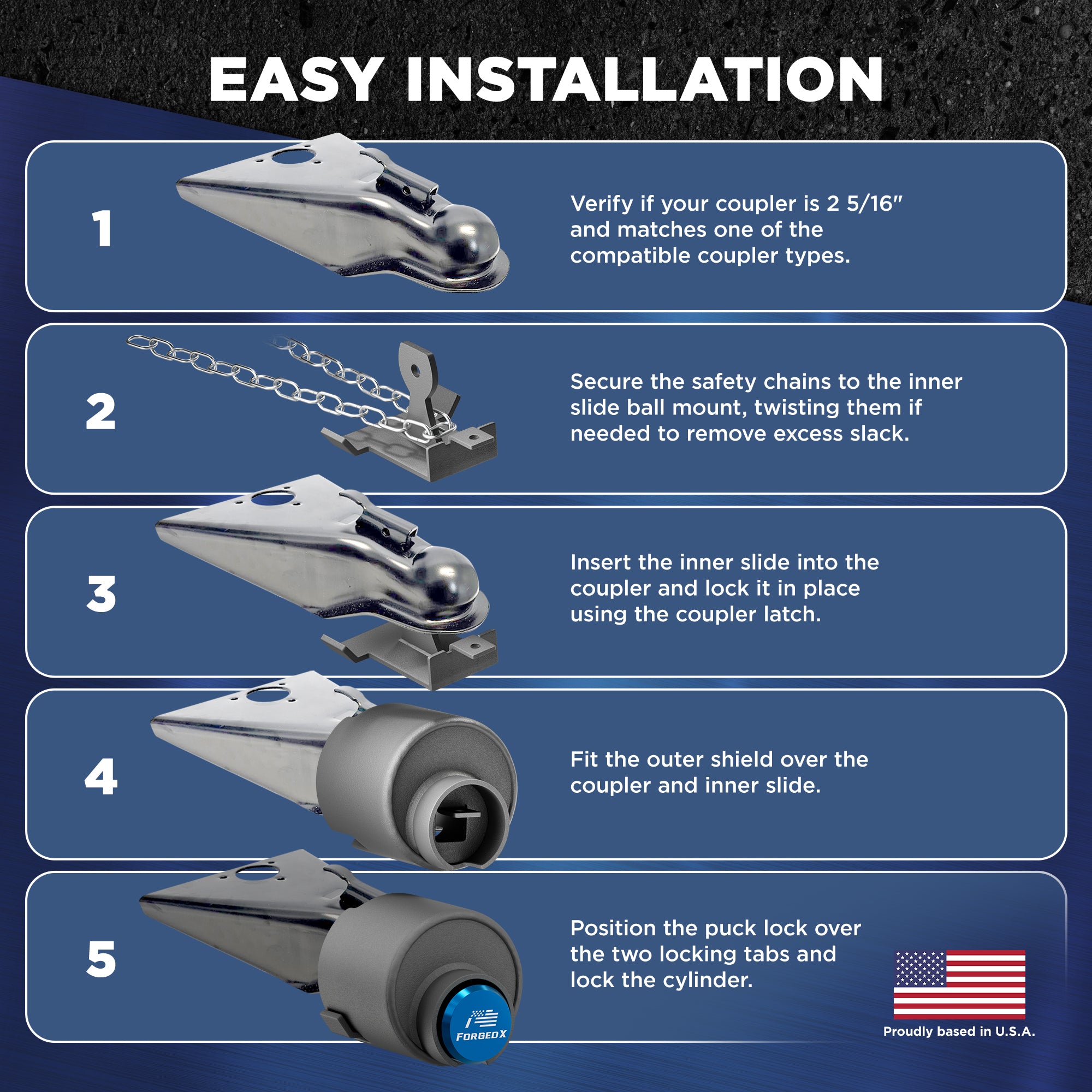 Pro-Series 2-5/16" Trailer Coupler Lock