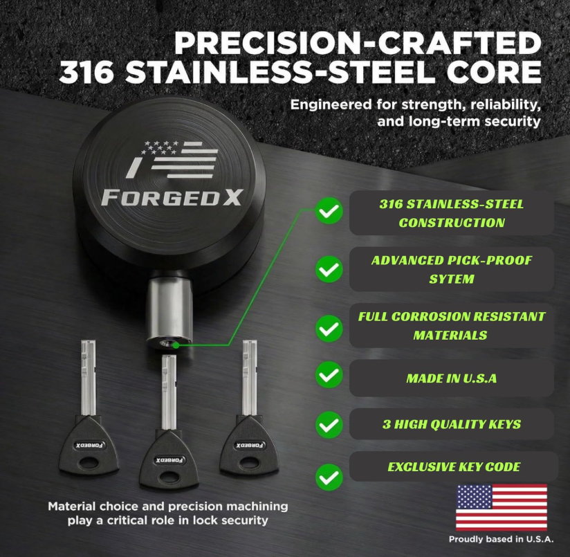 ForgedX Shield Pro Max Heavy-Duty Trailer Coupler Lock (Black)
