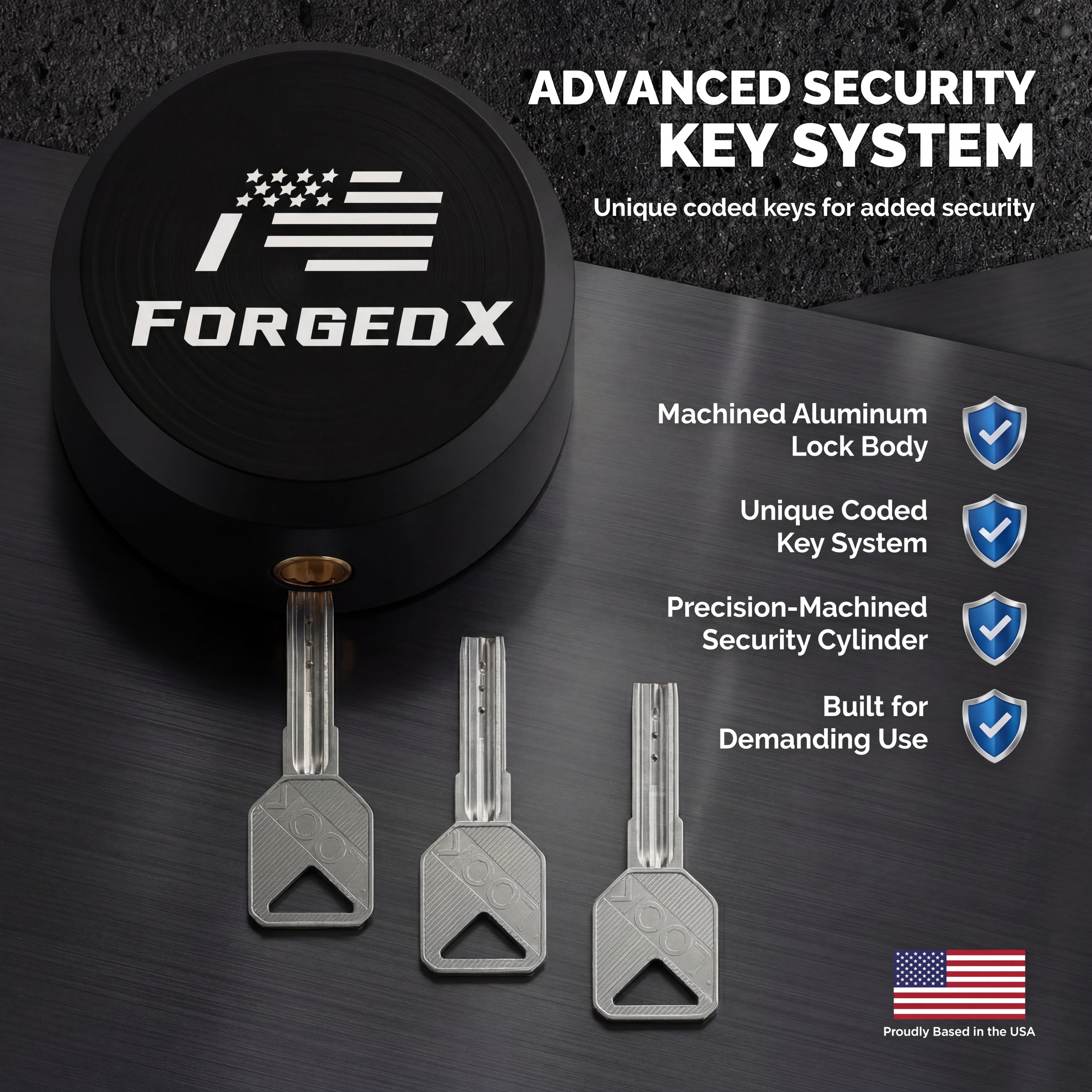 ForgedX Shield Pro Max Heavy-Duty Trailer Coupler Lock (Black)