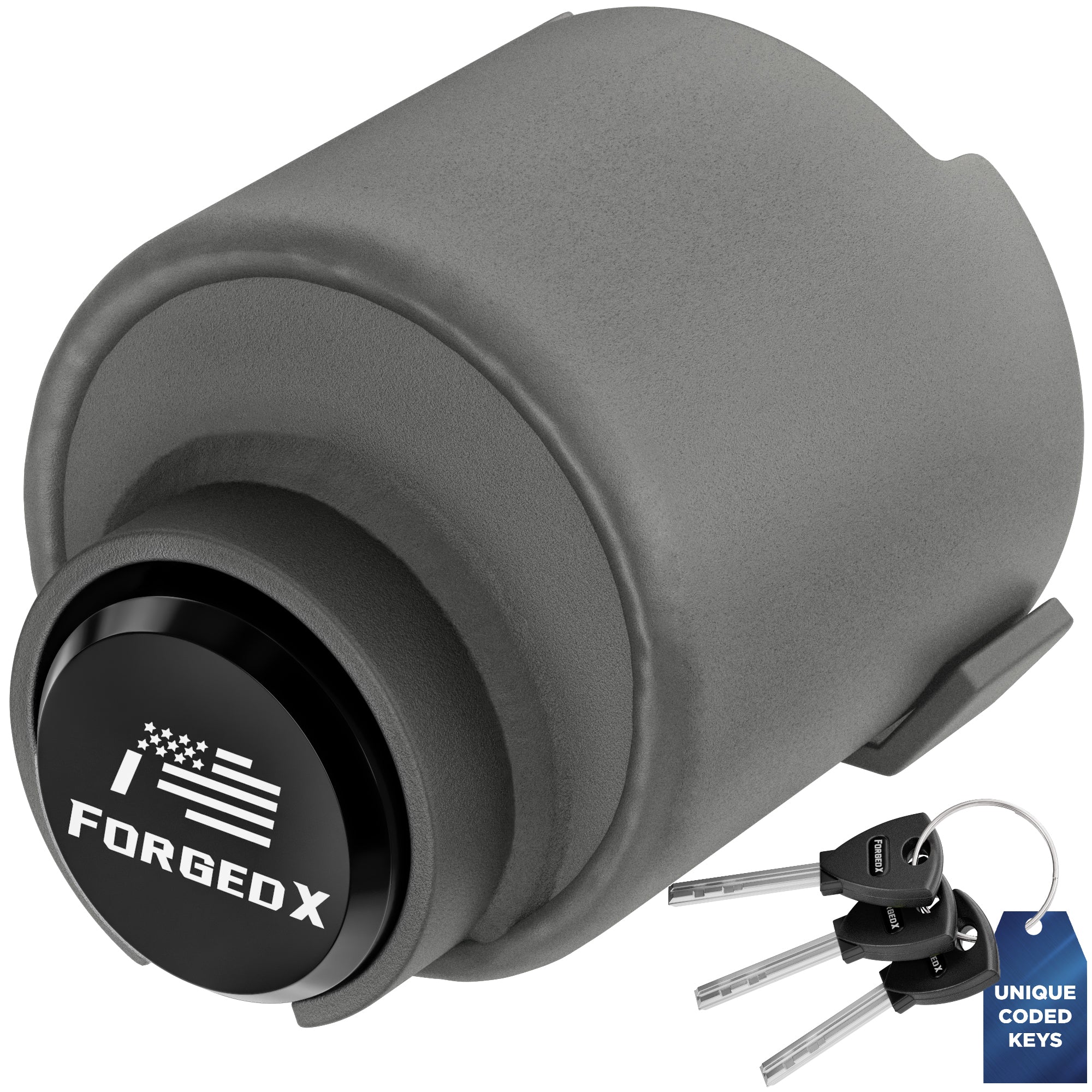 ForgedX Shield Pro Max Heavy-Duty Trailer Coupler Lock (Black)