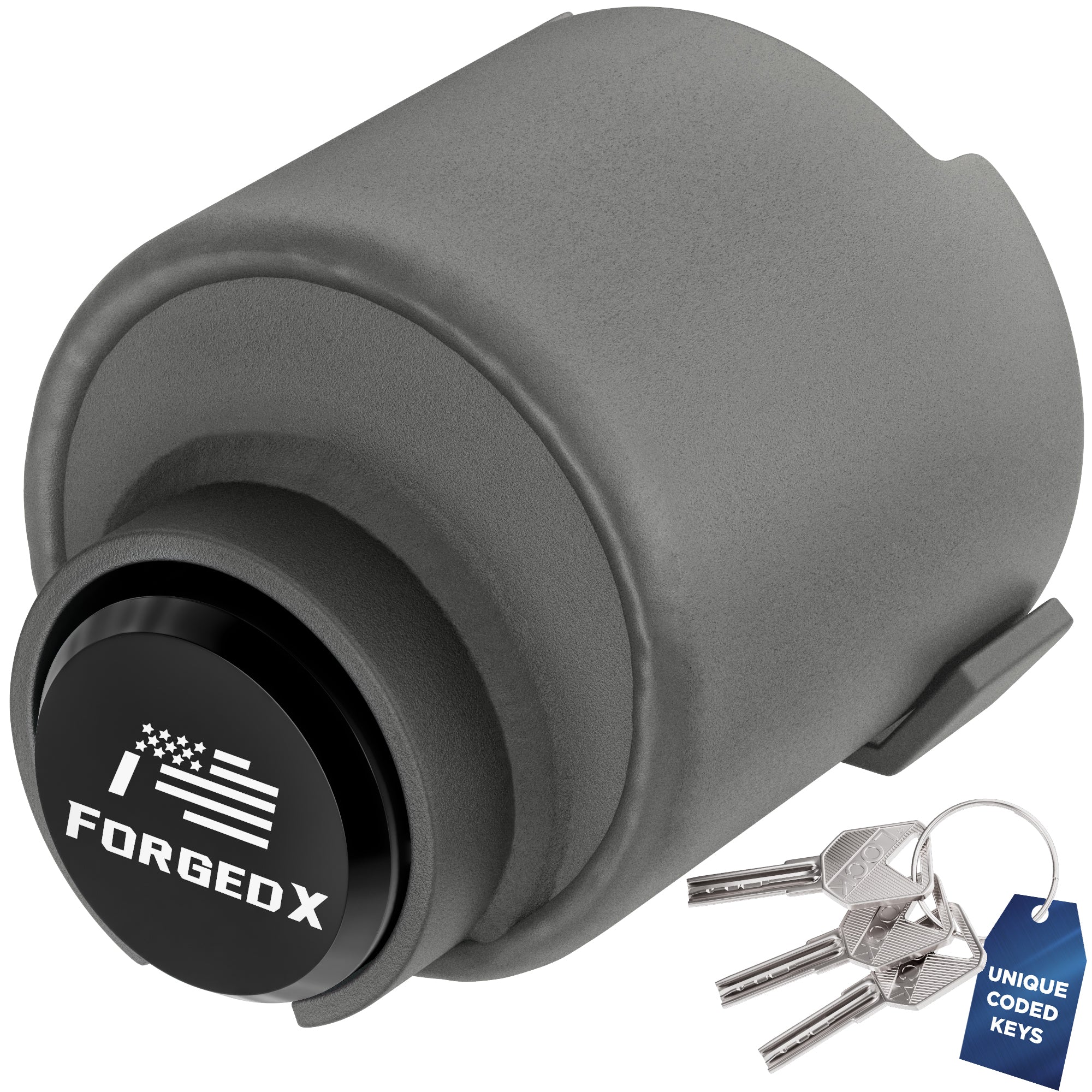 ForgedX Shield Pro Max Heavy-Duty Trailer Coupler Lock (Black)
