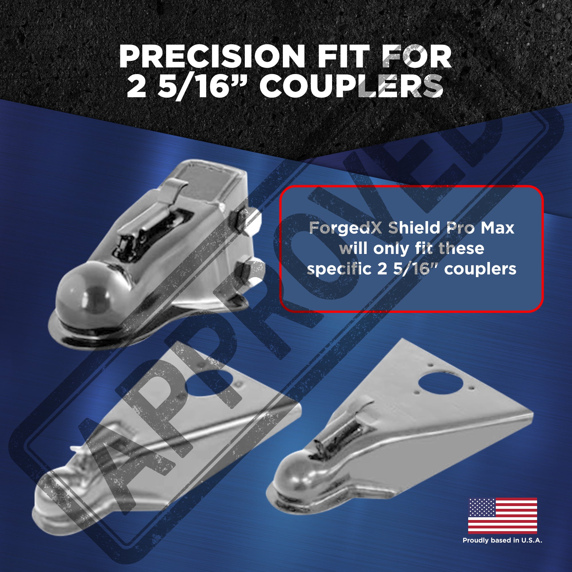 ForgedX Shield Pro Max Heavy-Duty Trailer Coupler Lock (Blue)