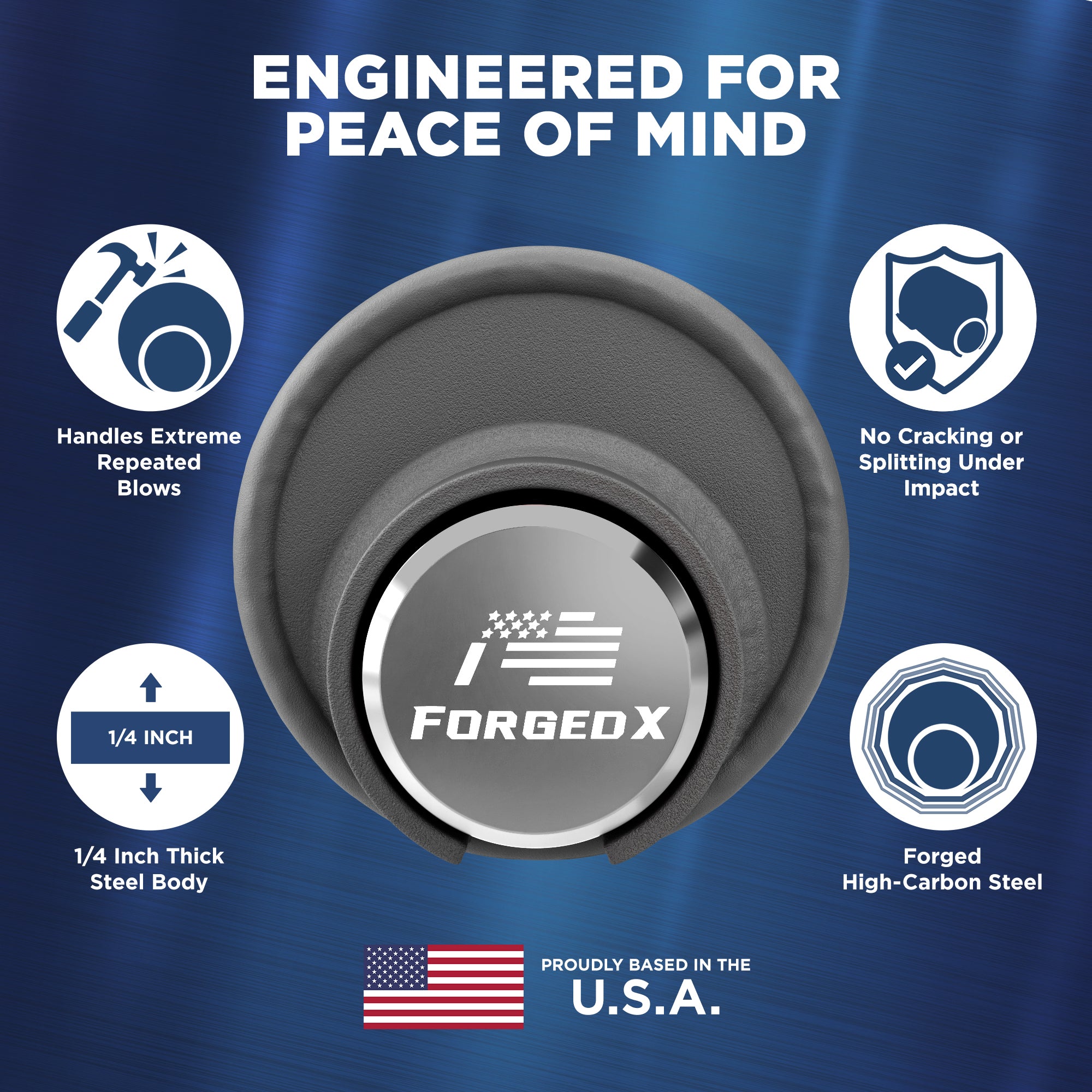 ForgedX Shield Pro Max Heavy-Duty Trailer Coupler Lock (Silver)