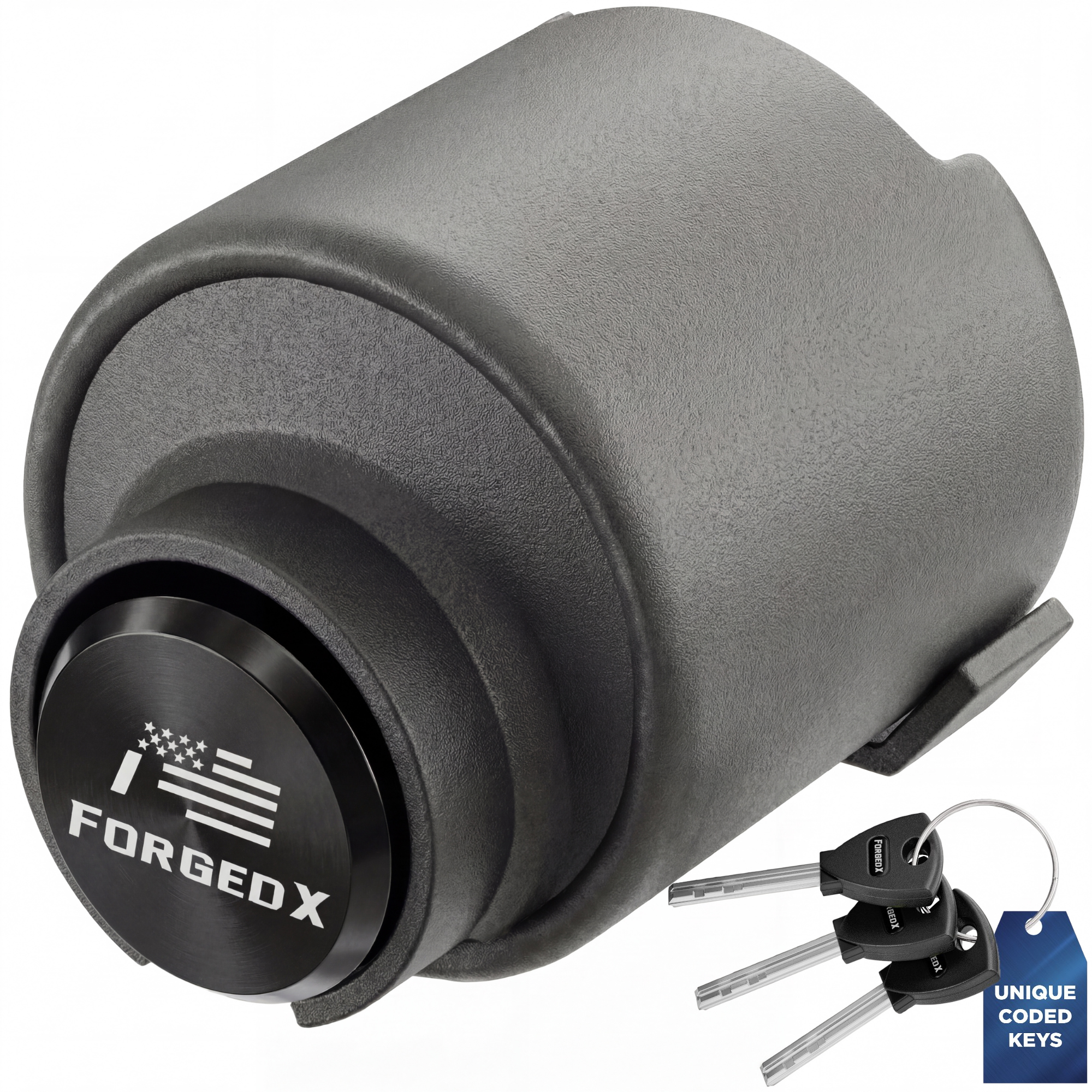ForgedX Shield Pro Max Heavy-Duty Trailer Coupler Lock (Black)