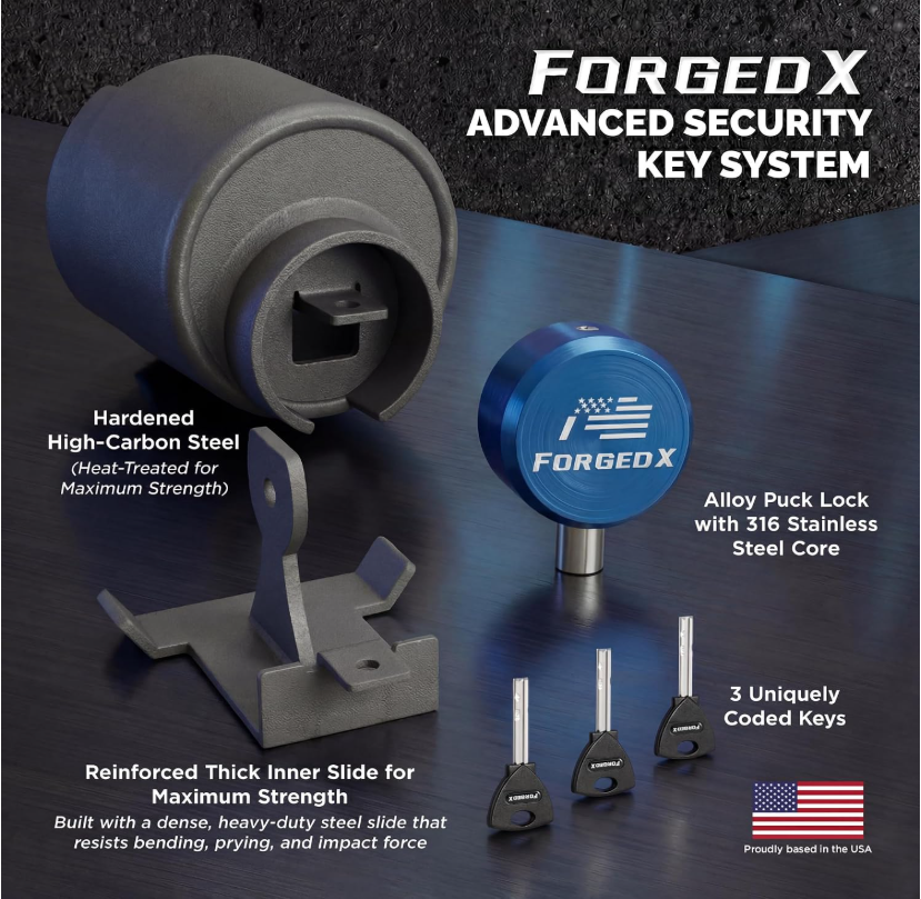 ForgedX Shield Pro Max Heavy-Duty Trailer Coupler Lock (Blue)
