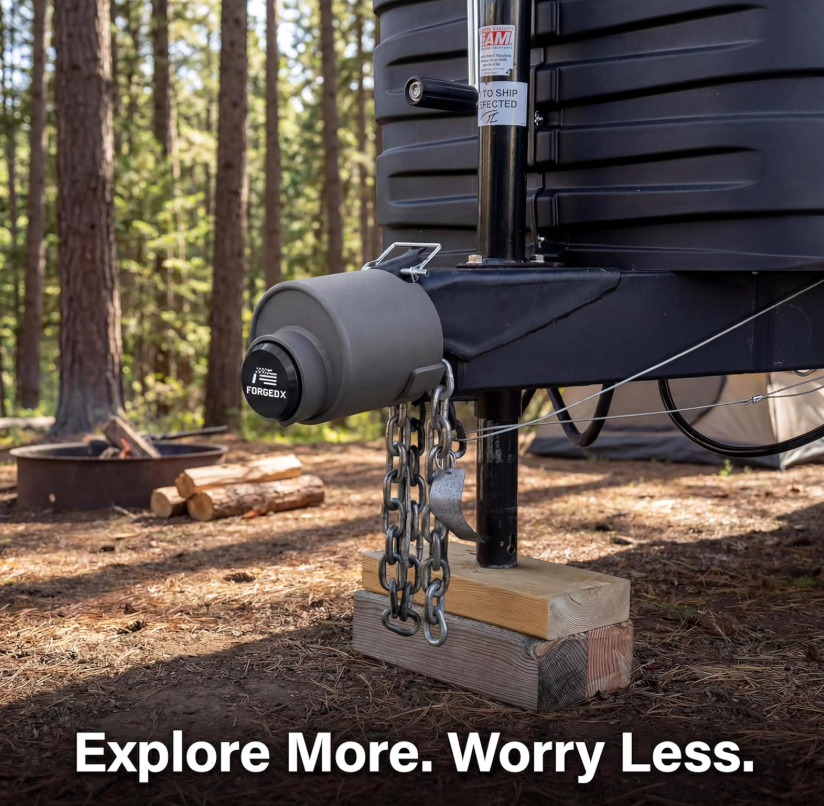 ForgedX Shield Pro Max Heavy-Duty Trailer Coupler Lock (Black)