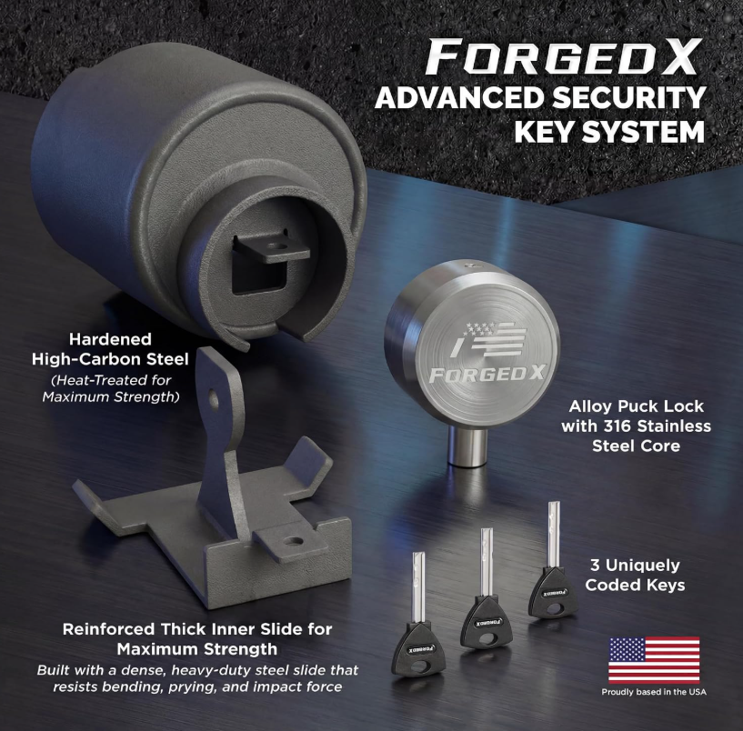 ForgedX Shield Pro Max Heavy-Duty Trailer Coupler Lock (Silver)