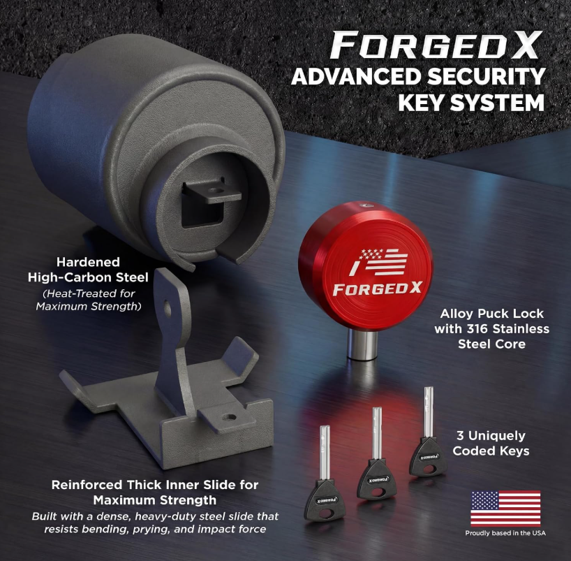 ForgedX Shield Pro Max Heavy-Duty Trailer Coupler Lock (Red)