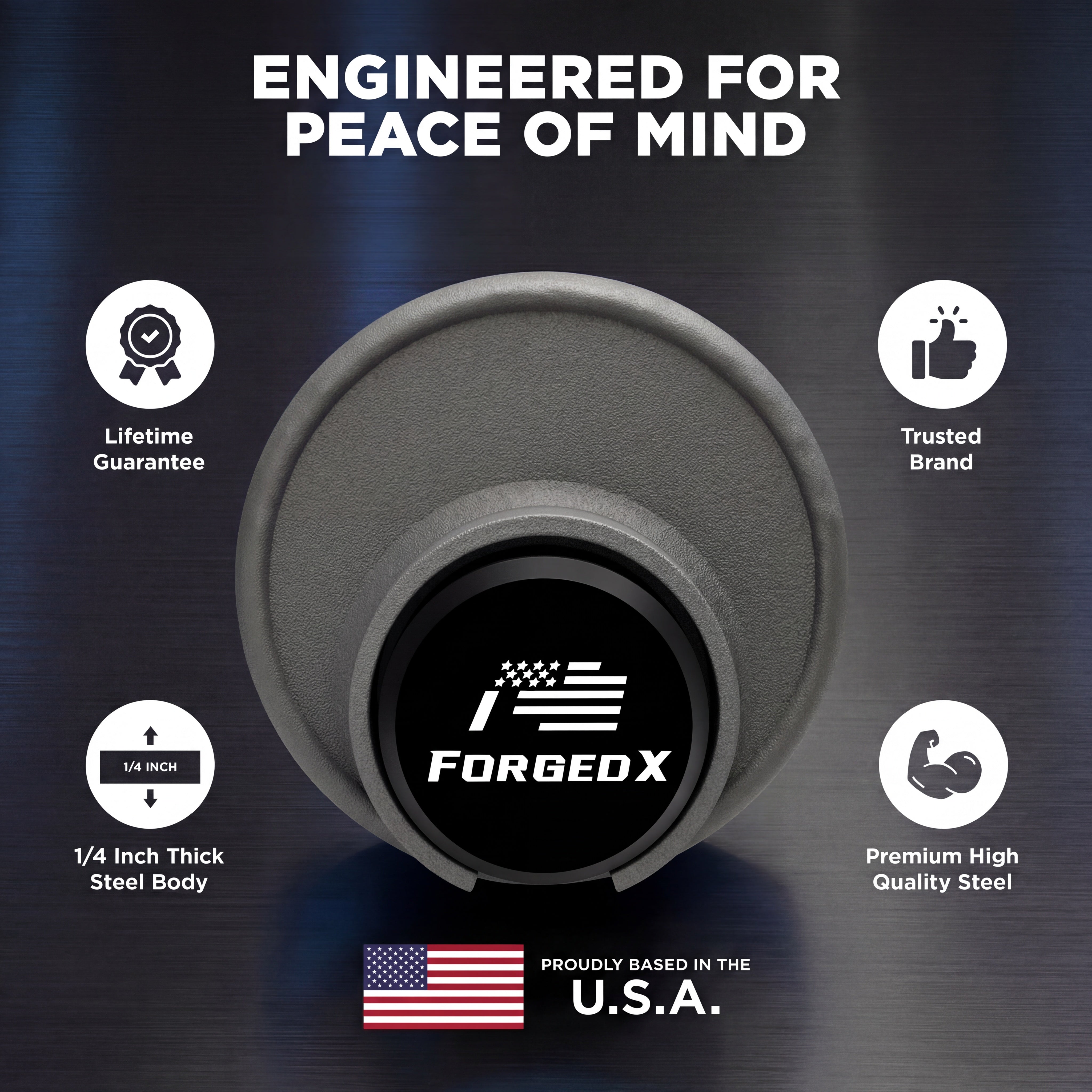 ForgedX Shield Pro Max Heavy-Duty Trailer Coupler Lock (Black)